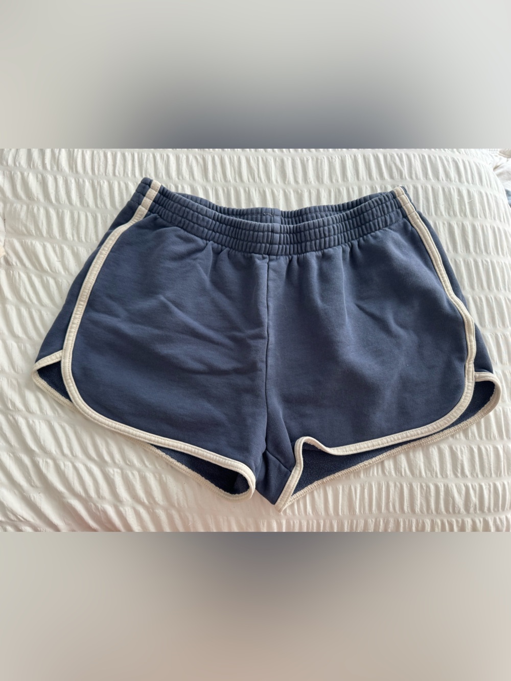 Aerie Navy Blue Shorts with Cream Trim